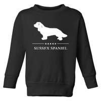 Sussex Spaniel Dog White Silhouette Premium Toddler Sweatshirt