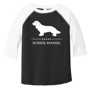 Sussex Spaniel Dog White Silhouette Premium Toddler Fine Jersey T-Shirt