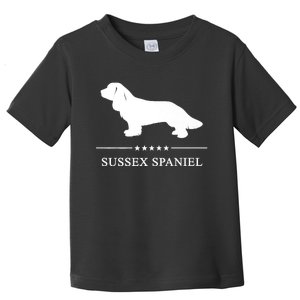 Sussex Spaniel Dog White Silhouette Premium Toddler T-Shirt