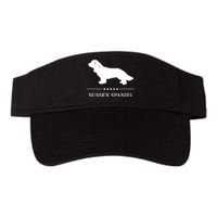 Sussex Spaniel Dog White Silhouette Premium Valucap Bio-Washed Visor