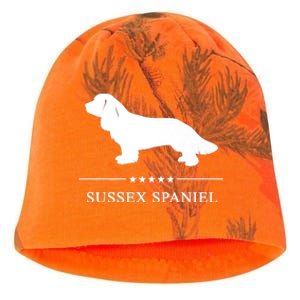 Sussex Spaniel Dog White Silhouette Premium Kati - Camo Knit Beanie