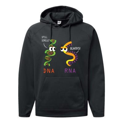 Still Single Dna Always Rna Funny Science Biology Teacher Performance Fleece Hoodie