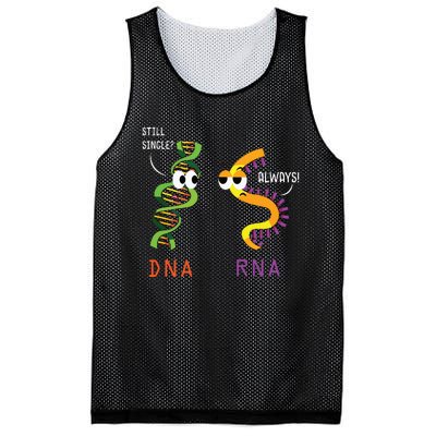 Still Single Dna Always Rna Funny Science Biology Teacher Mesh Reversible Basketball Jersey Tank