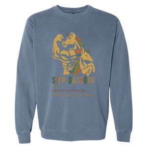 Step-dadcorn Step Dad Unicorn Cooler Father's days Garment-Dyed Sweatshirt