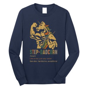 Step-dadcorn Step Dad Unicorn Cooler Father's days Long Sleeve Shirt