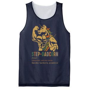 Step-dadcorn Step Dad Unicorn Cooler Father's days Mesh Reversible Basketball Jersey Tank