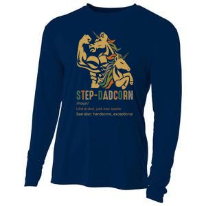 Step-dadcorn Step Dad Unicorn Cooler Father's days Cooling Performance Long Sleeve Crew