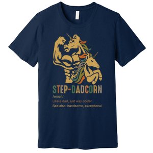 Step-dadcorn Step Dad Unicorn Cooler Father's days Premium T-Shirt