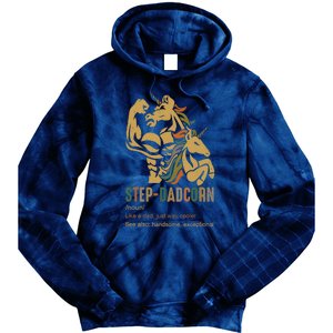 Step-dadcorn Step Dad Unicorn Cooler Father's days Tie Dye Hoodie