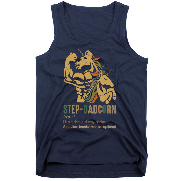 Step-dadcorn Step Dad Unicorn Cooler Father's days Tank Top