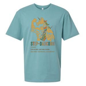 Step-dadcorn Step Dad Unicorn Cooler Father's days Sueded Cloud Jersey T-Shirt