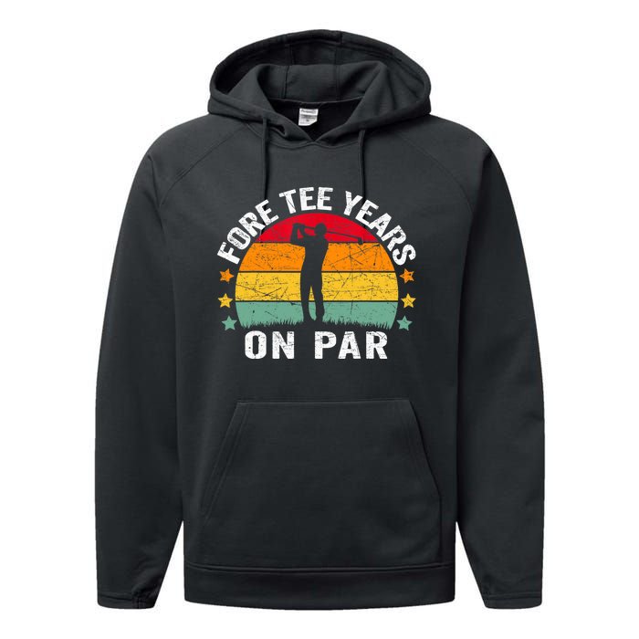 Swing Swear Drink Repeat Funny Golf Performance Fleece Hoodie