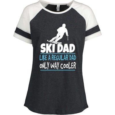 Sport Ski Dad Like A Regular Dad Only Way Cooler Gift Skier Lover Enza Ladies Jersey Colorblock Tee