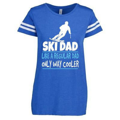 Sport Ski Dad Like A Regular Dad Only Way Cooler Gift Skier Lover Enza Ladies Jersey Football T-Shirt