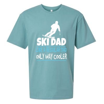 Sport Ski Dad Like A Regular Dad Only Way Cooler Gift Skier Lover Sueded Cloud Jersey T-Shirt