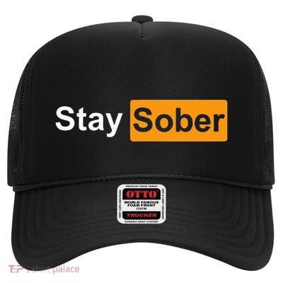 Staysober Sarcastic Dry Month High Crown Mesh Back Trucker Hat