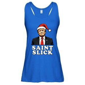 Saint Slick Donald Trump Christmas Santa Claus Hat Holiday Cool Gift Ladies Essential Flowy Tank