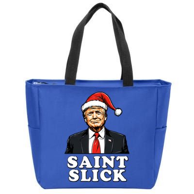 Saint Slick Donald Trump Christmas Santa Claus Hat Holiday Cool Gift Zip Tote Bag