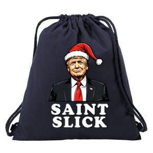 Saint Slick Donald Trump Christmas Santa Claus Hat Holiday Cool Gift Drawstring Bag