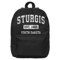 Sturgis South Dakota Sd Vintage Sports 16 in Basic Backpack