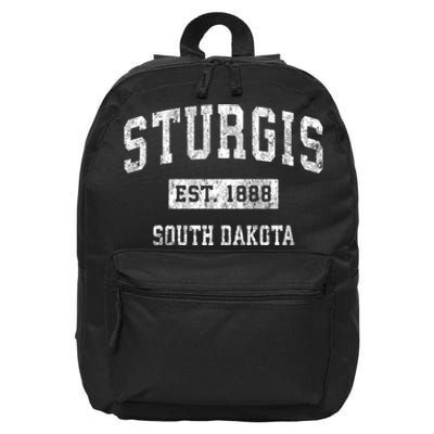 Sturgis South Dakota Sd Vintage Sports 16 in Basic Backpack