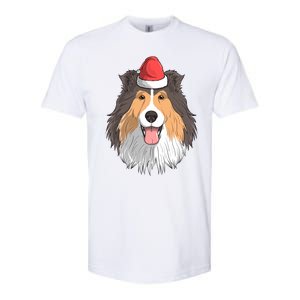 Shetland Sheepdog Dog Santa Claus Christmas Xmeaningful Giftmas Holiday Cool Gif Softstyle CVC T-Shirt