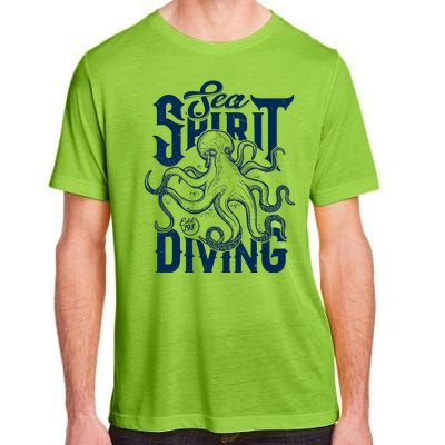 Sea Spirit Diving Funny Fishing Poster Adult ChromaSoft Performance T-Shirt