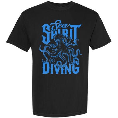 Sea Spirit Diving Funny Fishing Poster Garment-Dyed Heavyweight T-Shirt