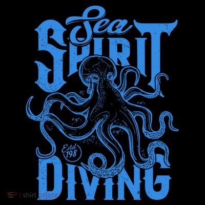Sea Spirit Diving Funny Fishing Poster T-Shirt