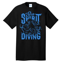 Sea Spirit Diving Funny Fishing Poster Tall T-Shirt