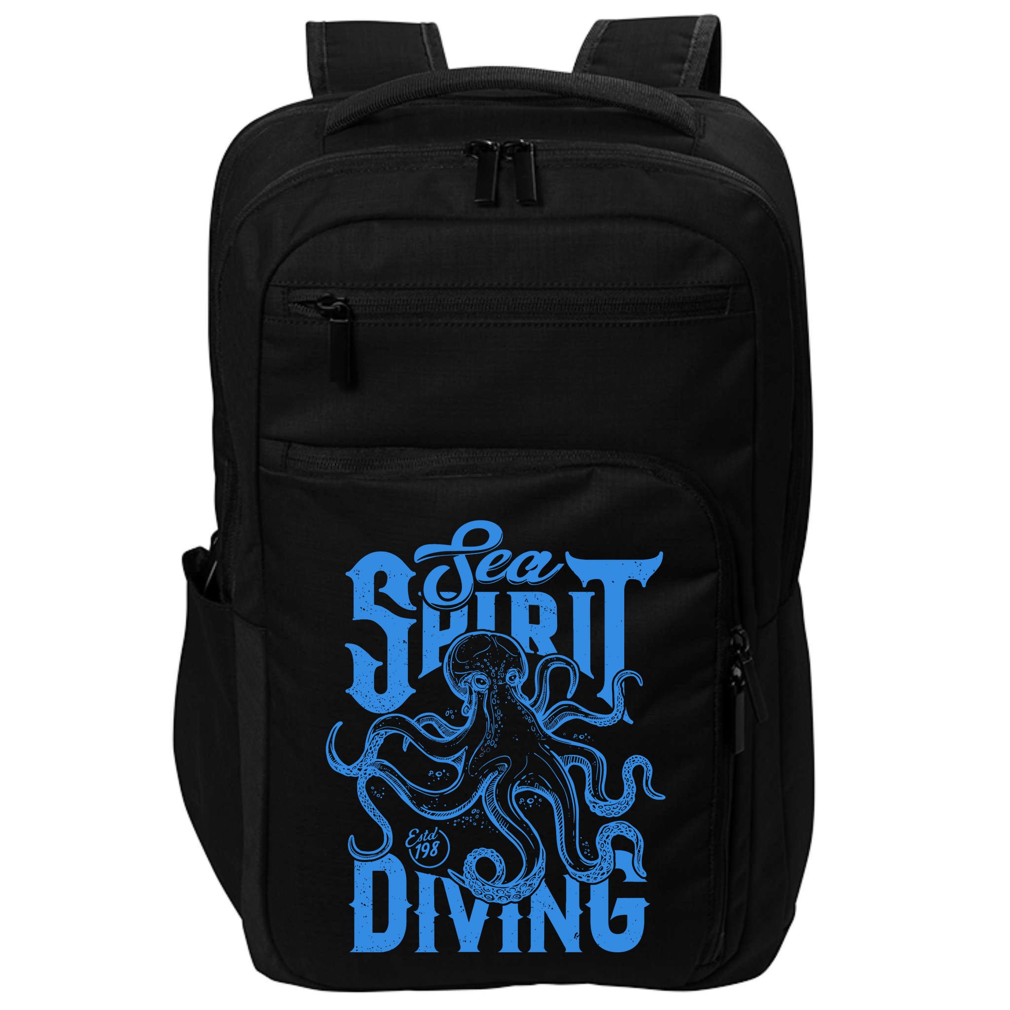 Sea Spirit Diving Funny Fishing Poster Impact Tech Backpack