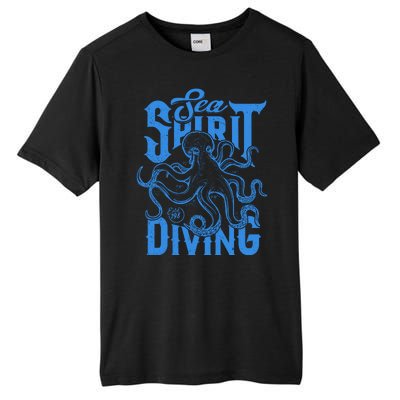 Sea Spirit Diving Funny Fishing Poster Tall Fusion ChromaSoft Performance T-Shirt