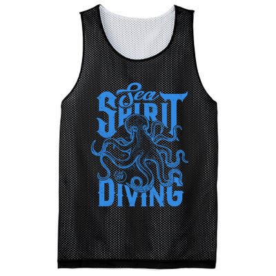 Sea Spirit Diving Funny Fishing Poster Mesh Reversible Basketball Jersey Tank