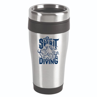 Sea Spirit Diving Funny Fishing Poster 16oz Travel Tumbler