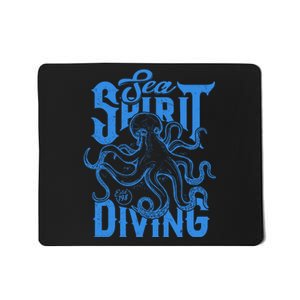 Sea Spirit Diving Funny Fishing Poster Mousepad