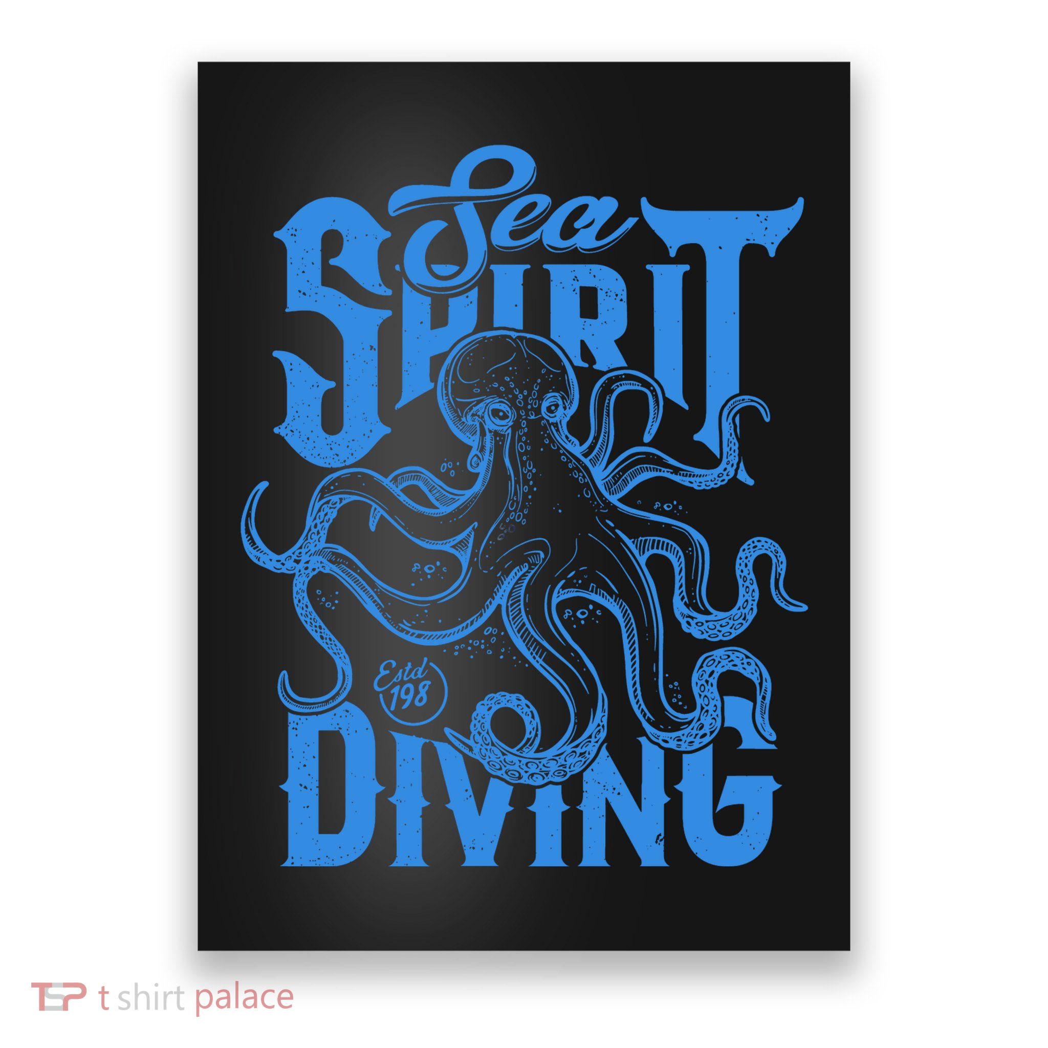 Sea Spirit Diving Funny Fishing Poster Poster
