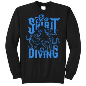 Sea Spirit Diving Funny Fishing Poster Tall Sweatshirt