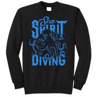 Sea Spirit Diving Funny Fishing Poster Tall Sweatshirt