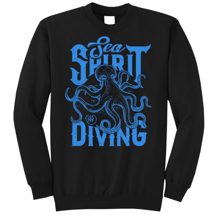 Sea Spirit Diving Funny Fishing Poster Tall Sweatshirt