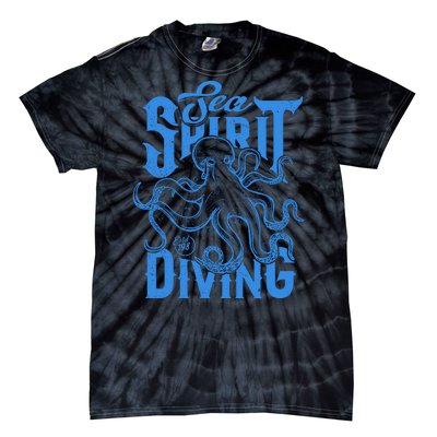 Sea Spirit Diving Funny Fishing Poster Tie-Dye T-Shirt