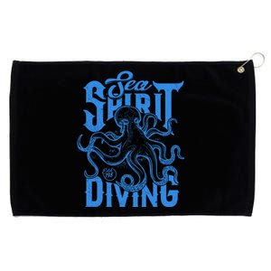 Sea Spirit Diving Funny Fishing Poster Grommeted Golf Towel