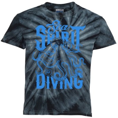 Sea Spirit Diving Funny Fishing Poster Kids Tie-Dye T-Shirt