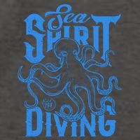 Sea Spirit Diving Funny Fishing Poster Vector Backpack