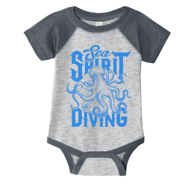 Sea Spirit Diving Funny Fishing Poster Infant Baby Jersey Bodysuit