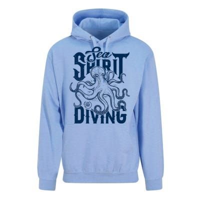 Sea Spirit Diving Funny Fishing Poster Unisex Surf Hoodie