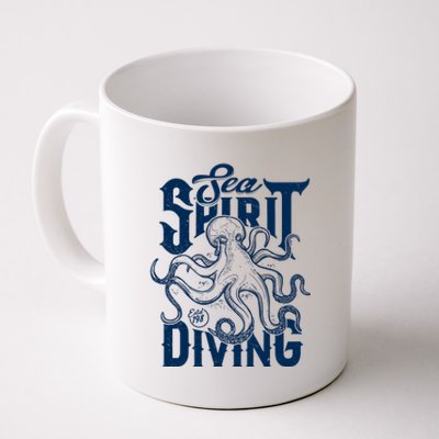 Sea Spirit Diving Funny Fishing Poster Coffee Mug