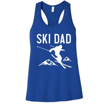 Snow Ski Dad Great Gift Dad Skiing Gift Women's Racerback Tank