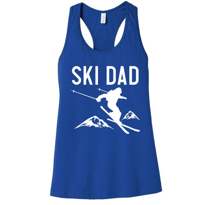 Snow Ski Dad Great Gift Dad Skiing Gift Women's Racerback Tank