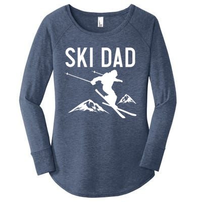 Snow Ski Dad Great Gift Dad Skiing Gift Women's Perfect Tri Tunic Long Sleeve Shirt