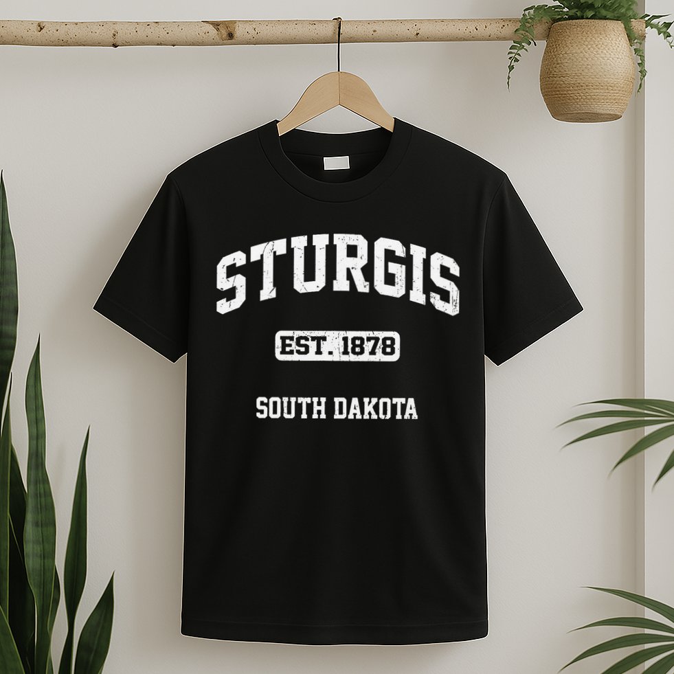 Sturgis South Dakota SD vintage State Athletic style T-Shirt